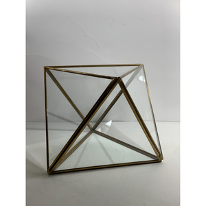 Wholesale Unique Design Mini Glass Terrarium with Black Metal Frame for Wall Hanging Home Decorations Golden Frame In Low Price - Product Image 1