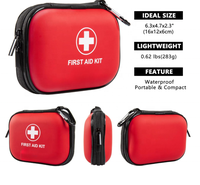 Mini trousse de premiers soins 114 pièces petite trousse médicale à coque dure étanche pour Camping fournitures de premiers soins d'urgence et trousse de survie