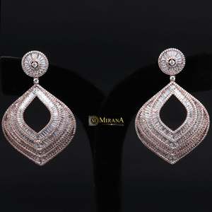 Radiant Cut Fashion Drop Earrings - Product Image 4