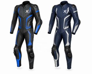 Traje de Motocicleta de Cuero de una Pieza X Performance |   Negro Gris Verde Azul Marino |   Fabricante OEM ODM |   Diseño de Calidad Premium | - Product Image 4