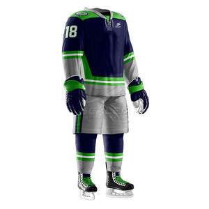 Nouvel uniforme de hockey sur glace adapté aux joueurs hommes et jeunes, conçu à partir de tissus de haute qualité pour un confort optimal - Product Image 5
