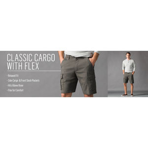 Breathable Men’s <b>Cargo</b> Shorts Khaki Utility Shorts with Side Pockets for Hiking <b>Work</b> - Product Image 2