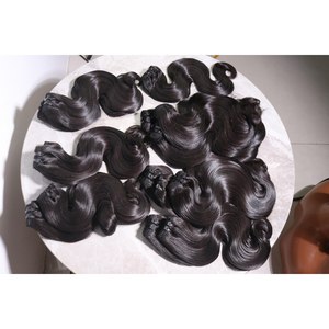 Cheveux humains vierges vietnamiens naturels noirs, ondulés, soyeux, brillants, double épaisseur, sans couture, rebondissants, à clipser, toutes couleurs - Product Image 2