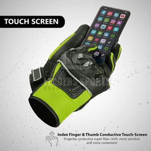 Gants de moto en cuir personnalisés avec logo de marque privée - Protection respirante du paume, gants de cyclisme et d'entraînement unisexes à doigts complets - Product Image 6