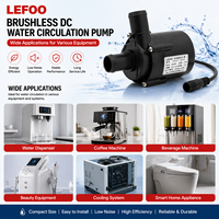 Pompa Sirkulasi Air DC Tanpa Sikat LEFOO 60L/mnt 12V 24V Pompa Sentrifugal Mini Elektrik Aliran Tinggi untuk Sistem Pendingin