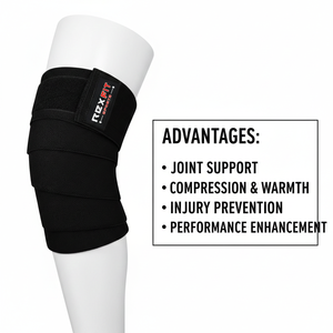 REXFIT SPORTS - Cintas Elásticas de Compresión para Rodillas, Soporte para Levantamiento de Pesas y Entrenamiento en Gimnasio - Product Image 4