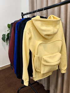 เสื้อฮู้ดดี้แบบมีกระเป๋าเป้ในตัว  ผ้าหนา  สไตล์สตรีทแวร์  พร้อมซิป  ผลิตโดยผู้ผลิต OEM - Product Image 2