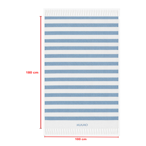 Serviette de plage Fouta la plus vendue, brodée avec des rayures teintes en fil, serviettes turques 100% coton, ensembles de serviettes Fouta personnalisables. - Product Image 6