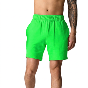 Shorts en coton orange uni pour homme, taille mi-haute, élastique, décontracté, respirant - Product Image 5