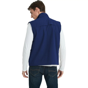 Gilet sans manches bleu marine pour homme, col montant, léger, hydrofuge, ODM - Product Image 5