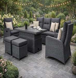 Elegante Juego de Sofás de Jardín Modernos, Muebles de Mimbre Impermeables para Patio, para una Vida al Aire Libre de Lujo en Hoteles y Patios - Product Image 1