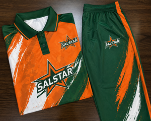 ชุดยูนิฟอร์มคริกเก็ตชาย SALSTAR แบบพิมพ์ลายซับลิเมชั่น แห้งเร็ว ผลิตจากโพลีเอสเตอร์ เสื้อแขนสั้นและกางเกงขายาว ทรงปกติ เหมาะสำหรับทุกฤดูกาล - Product Image 5