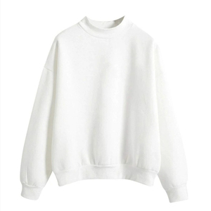 เสื้อสเวตเชิ้ตคอกลมโอเวอร์ไซส์ ผ้าถักแบบเรียบ สวมใส่สบาย ทรงปกติ สำหรับทุกเพศ เหมาะกับสไตล์สตรีทแวร์ในฤดูใบไม้ร่วง บริการ OEM 100% - Product Image 5