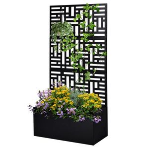 Jardinière en métal de 70 pouces de hauteur avec treillis pour plantes grimpantes et légumes, treillis de clôture et portail - Product Image 5