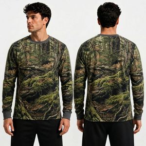 Camiseta de Manga Larga con Estampado Cruzado Rojo, Sublimada, de Forro Polar, para Hombre, de Poliéster, Duradera, Térmica, Suave, Informal, para Invierno - Product Image 4