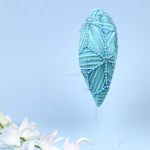 <b>Rainbow</b> <b>Sequin</b> Heart Eco-Friendly Unisex Headband White Padded Hair Accessory Handmade Statement Pride Fashion Hair Wrap - Product Image 6