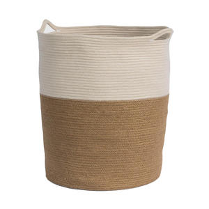 Handmade Jute Storage <b>Bins</b> – Durable Natural Fiber Organizer for Clothes, Toys, Laundry and Home Storage - Product Image 1