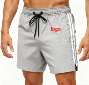 Pantalones Cortos Deportivos de Lona para Hombre, 100% Algodón, Estilo Verano, Color Sólido, Precio de Fábrica, Servicio OEM - Product Image 4