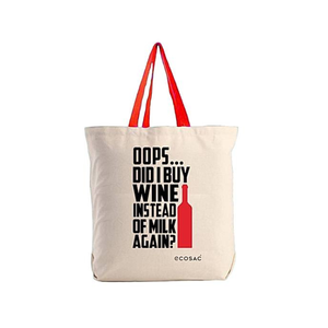 A One Grade Fashionable Cute Quotes Printed Eco-friendly Custom Reusable Recycle Grocery Cotton Shopping <b>Canvas</b> Shopping <b>Bags</b> - Product Image 1