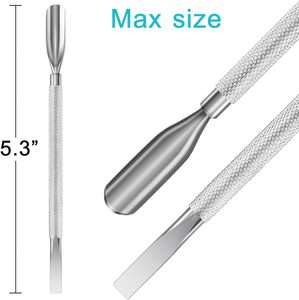 Pousse-cuticules double embout pratique en acier inoxydable, outil de soin des ongles et de suppression de gel - Product Image 4