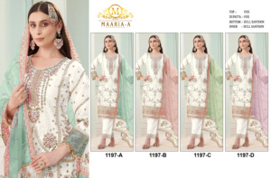 Meilleure Vente : Costume pakistanais pour femme en Georgette Heavy Fox avec broderie, travail de sequins et travail Khatli, idéal pour les événements spéciaux et les fêtes - Product Image 6