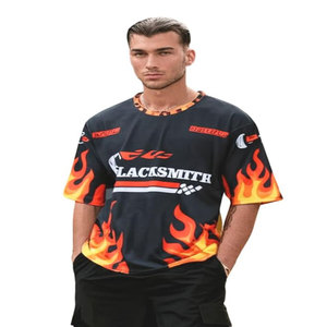 Camiseta de Verano de Moda, 230 g/m², 100% Lavado Ácido, Hombros Descubiertos, Manga Tres Cuartos, Estilo Vintage Urbano - Product Image 3