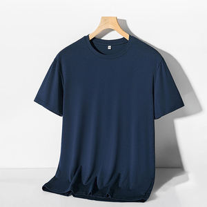T-shirt Homme Manches Courtes en Soie de Mûrier Glacée de Haute Qualité, Col Rond Personnalisé, Fin et Frais, Style Coréen - Product Image 6