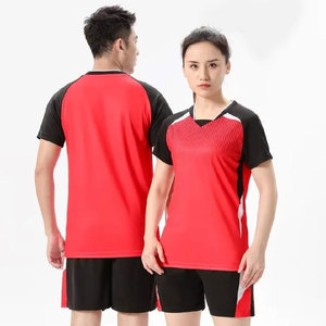 Conjunto de Voleibol para Hombre y Mujer, Uniforme Unisex, Tenis de Mesa, Bádminton, Personalizable con Nombre de Equipo, Camiseta, Pantalones Cortos, Trajes para Parejas, 100% Personalizado - Product Image 5
