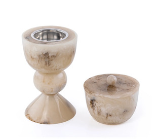 Hot Selling Swirled Resin bakhoor burner <b>Oud</b> holder with metal insert Aromatherapy mubakhar set Fragrance <b>diffuser</b> for home - Product Image 2