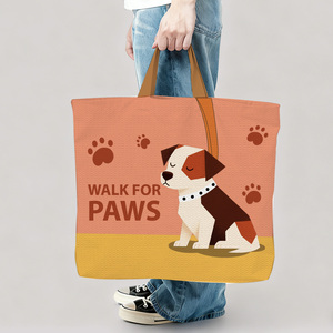 Bolsa de Mano de Polialgodón de Diseño Personalizado de Alta Calidad con Impresión Digital, Lona de Algodón para Regalos, Bolsos de Mano de Lona de Algodón - Product Image 1