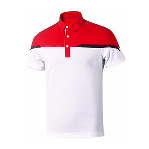 Polo pour homme à blocs de couleur, manches courtes, tricoté, motif géométrique, coupe décontractée classique - Product Image 2