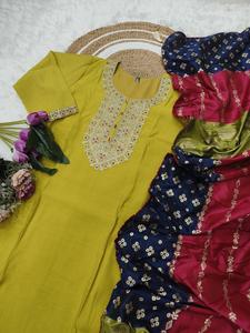 Wholesale Indian Pakistani Dresses Women Clothing Casual Fashion Buy Bulk Online Elegant Top Bottom with Dupatta <b>Set</b> 75798 - Product Image 4