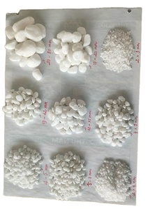 Natural Round Cobble Pebbles Snow <b>White</b> Stone Originating From Vietnam Polished Finish for Exterior Application - Product Image 2