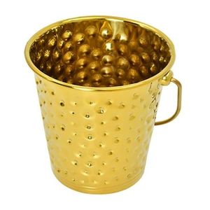 Seau à glace décoratif en acier inoxydable martelé doré, refroidisseur à champagne et à vin pour mariages et événements, refroidisseur à vin pour fêtes - Product Image 1