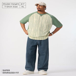 Camiseta de algodón 100% de manga corta con hombros descubiertos y cuello redondo para hombre, estilo OEM/ODM, con logotipo personalizado, estampado oversize. - Product Image 4