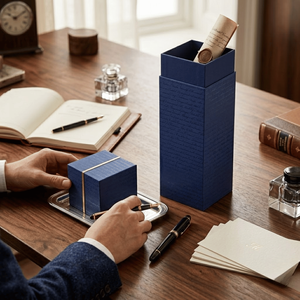 Eco Friendly Kraft Paper Bottle Gift <b>Box</b> |Matt Laminated Embossed Packaging with Sponge Lining for Single & Double Bottles <b>Brown</b> - Product Image 4