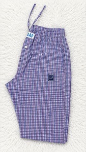 2026 Wholesale Premium Blue <b>GAP</b> Checks Men's Summer Pajama – Lightweight Comfortable Sleepwear Nightwear for Men - Product Image 3