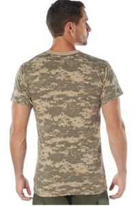 Camisetas de Camuflaje con Cuello Redondo para Hombre, 100% Algodón, Manga Corta, Corte Ajustado, Transpirables, para Senderismo y Actividades Tácticas - Product Image 2