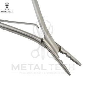 Pince à micro-anneaux en acier inoxydable robuste avec logo personnalisé, triple trou, pour extensions capillaires, outil de dépose de perles en salon - Product Image 5