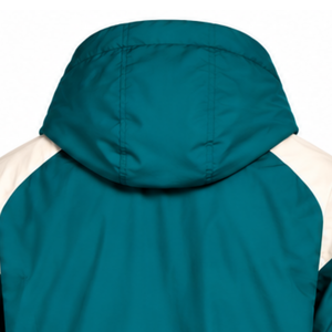 Mens Teal Colorblock Nylon <b>Hoodie</b> Shorts Set Lightweight Quarter Zip Sports Training <b>Running</b> Fitness Casual Activewear Outfit - Product Image 4