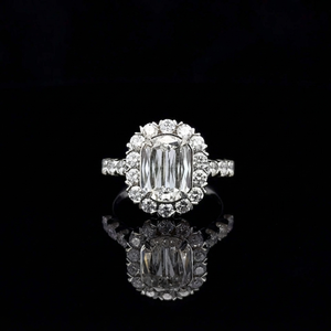 2.03 CT Oval Cut Diamond Halo Ring Lab Grown Diamond Engagement <b>Wedding</b> <b>Band</b> for Women IGI Certified 925 <b>Silver</b> - Product Image 1