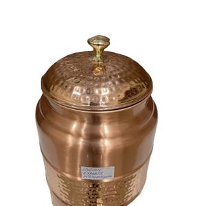 Distributeur d'eau en cuivre pur 5L/10L/18L 100%. Conception martelée à la main. Meilleur distributeur de yoga - Product Image 3