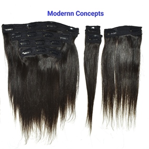 Wholesale Raw Indian Hair Vendors Virgin Cuticle Aligned Hair Clip Straight Double Drawn <b>Cheap</b> Human Hair <b>Extension</b> - Product Image 3