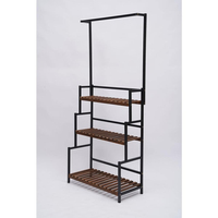 Support de plantes en métal chromé à 3 niveaux, barre suspendue robuste, support de pot de fleurs écologique pour intérieur, extérieur, balcon, jardin, haut