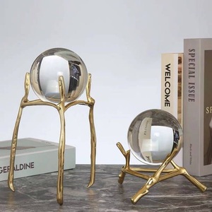 Escultura Abstracta de Orbe, Arte Decorativo de Metal en Latón y Aluminio, Estatua Decorativa, Figura Metálica para Hotel, Decoración de Mesa para el Hogar - Product Image 1