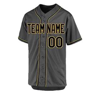 Camiseta de béisbol personalizada para hombre, con cuello en V, sublimada, de malla, con botones, diseño propio, para softball, venta al por mayor - Product Image 4
