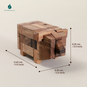 Cerdo Pequeño: Rompecabezas de Madera 3D Kumiki de Cerdo, 13 Piezas, Juego de Lógica Interconectado, Juego Educativo para Niños y Adultos - Product Image 5