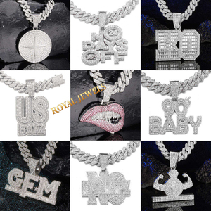 Collar con colgante de letra 'Ice Cuban' de aleación chapada en oro con apariencia de diamante, joyería plateada para fiestas y uso diario - Product Image 3