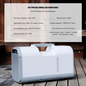 เครื่องปรับอากาศพกพาแบบไฟฟ้า ระบบทำความเย็น 4777 BTU/h 1400W วัสดุพลาสติก สำหรับใช้ในบ้าน พร้อมรีโมทคอนโทรลและควบคุมผ่านแอป - Product Image 2