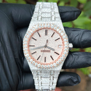 Export Quality Diamond <b>Watch</b> Rose Gold Plated Bracelet <b>Watch</b> Shining Crystal Stones Fashion Wristwatch Available At Best Price - Product Image 1